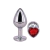 Plug anal de aluminio con joya roja 'Plug Steel' Talle L - comprar online