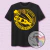 Remera negra 'Spanking' estampa amarilla talle 1