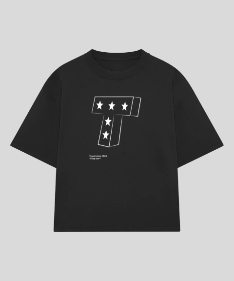 Remera Start-T Negra Boxy