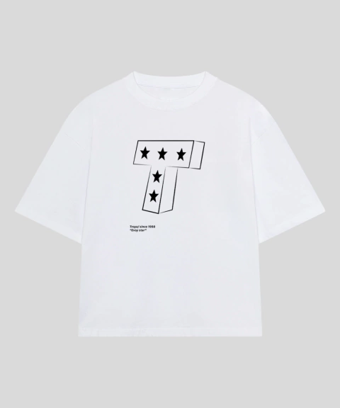 Remera Star-T Blanca Boxy