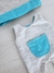 Conjunto macaquinho e toquinha azul. - comprar online
