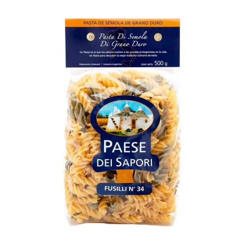 Fusilli Nº 34 Espinaca Paese Dei Sapori