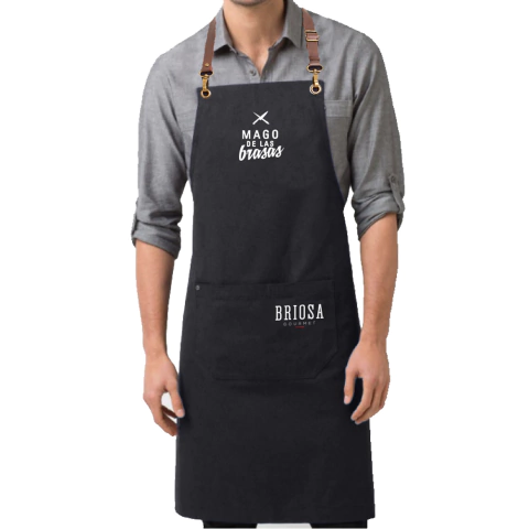 Delantal Jean & Cuero - Mago De Las Brasas - Colección Briosa