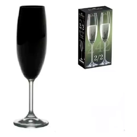 Set Copa Bohemia Champagne Negra x2