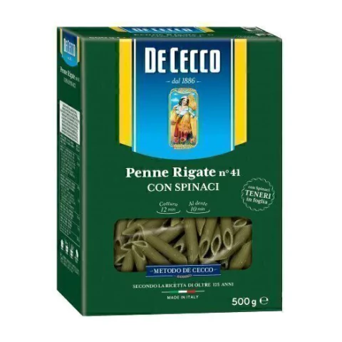 Penne Rigate con Spinaci N°41 De Cecco