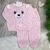 Conjunto de Tricô - Ursinho Carinhoso - Rosa - Calça e Cardigã