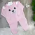 Conjunto de Tricô - Ursinho Carinhoso - Rosa - Calça e Cardigã na internet