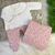 Conjunto de Tricô Maternidade Helena - Rosê - Jardineira e Casaco - Baby Amore Saídas de Maternidade