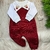 Jardineira Tricô Bebê Menino Bruno - Vermelho - Jardineira e Body