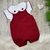 Jardineira Tricô Menina Summer - Vermelho - Jardineira e Body