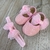 Kit Sapatinho Boneca Pérolas - Rosa Bebê - Sapato e Faixinha - comprar online