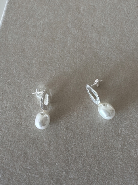 Aros Oval Perlas - comprar online