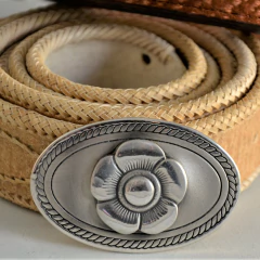 Hebilla Flor del pensamiento 60x40mm- sin lonja - comprar online