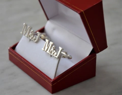 Gemelos para personalizar con 3 iniciales - comprar online