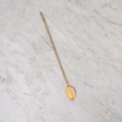 Medallón Virgen Milagrosa (oval) Gold - Aurelia Plata fina