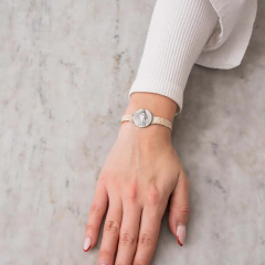 Pulsera pasante soga- Virgen Milagrosa - Aurelia Plata fina
