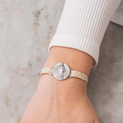 Pulsera pasante soga- Virgen Milagrosa