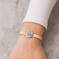 Pulsera pasante soga- Santa Teresita