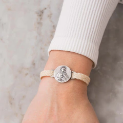 Pulsera pasante soga- Inmaculado Corazón de María