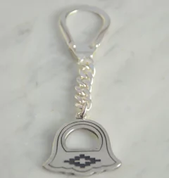 Llavero Herradura Grande- Estribo Calado - Aurelia Plata fina