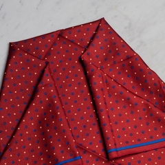Pañuelo de seda Bordo con azul