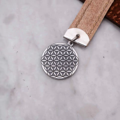 Llavero cuero chico- Flor de la Vida - comprar online