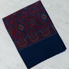 Chalina de seda Azul Arabescos