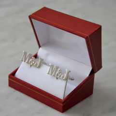 Gemelos para personalizar con 3 iniciales
