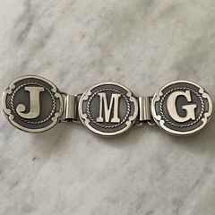 Yunta para personalizar con iniciales (sin lonja) en internet