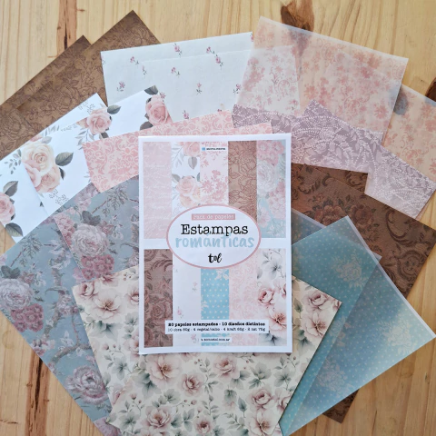 Pack de papeles ESTAMPAS ROMÁNTICAS - comprar online