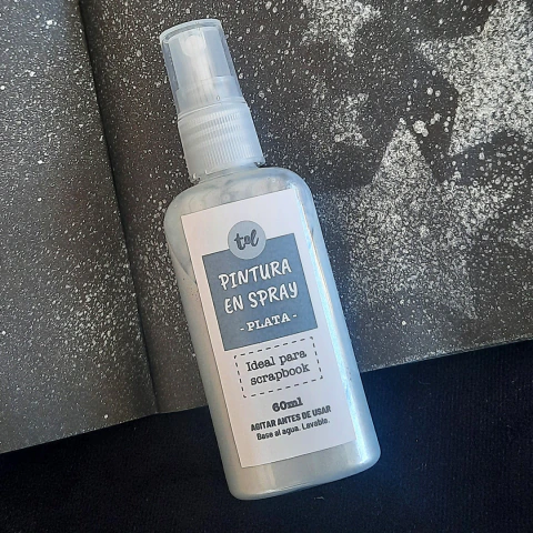 Pintura en spray con glitter PLATA