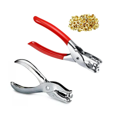 Combo pinza para ojalillos 450 + sacabocado