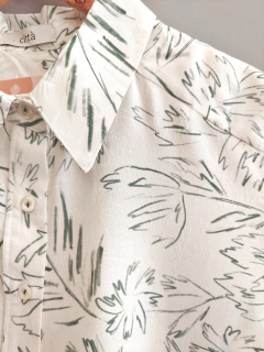 Imagem do Camisa Manga 7/8 Cravos em Flor