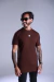 CAMISETA AZTEC LONGLINE ANARRUGA MARROM