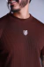 CAMISETA AZTEC LONGLINE ANARRUGA MARROM - comprar online