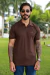 CAMISETA AZTEC POLO SUEDINE MARROM