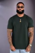 CAMISETA AZTEC BÁSICA MALHÃO VERDE METAL