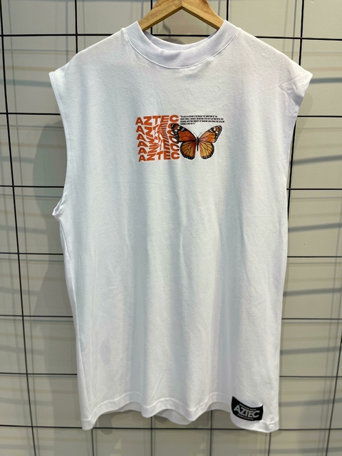REGATA MACHÃO BRANCA BORBOLETA - comprar online
