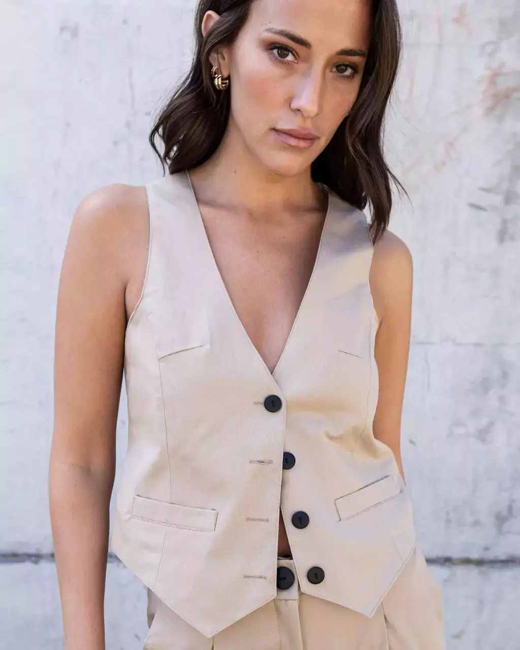 Chaleco Lyra Beige Claro