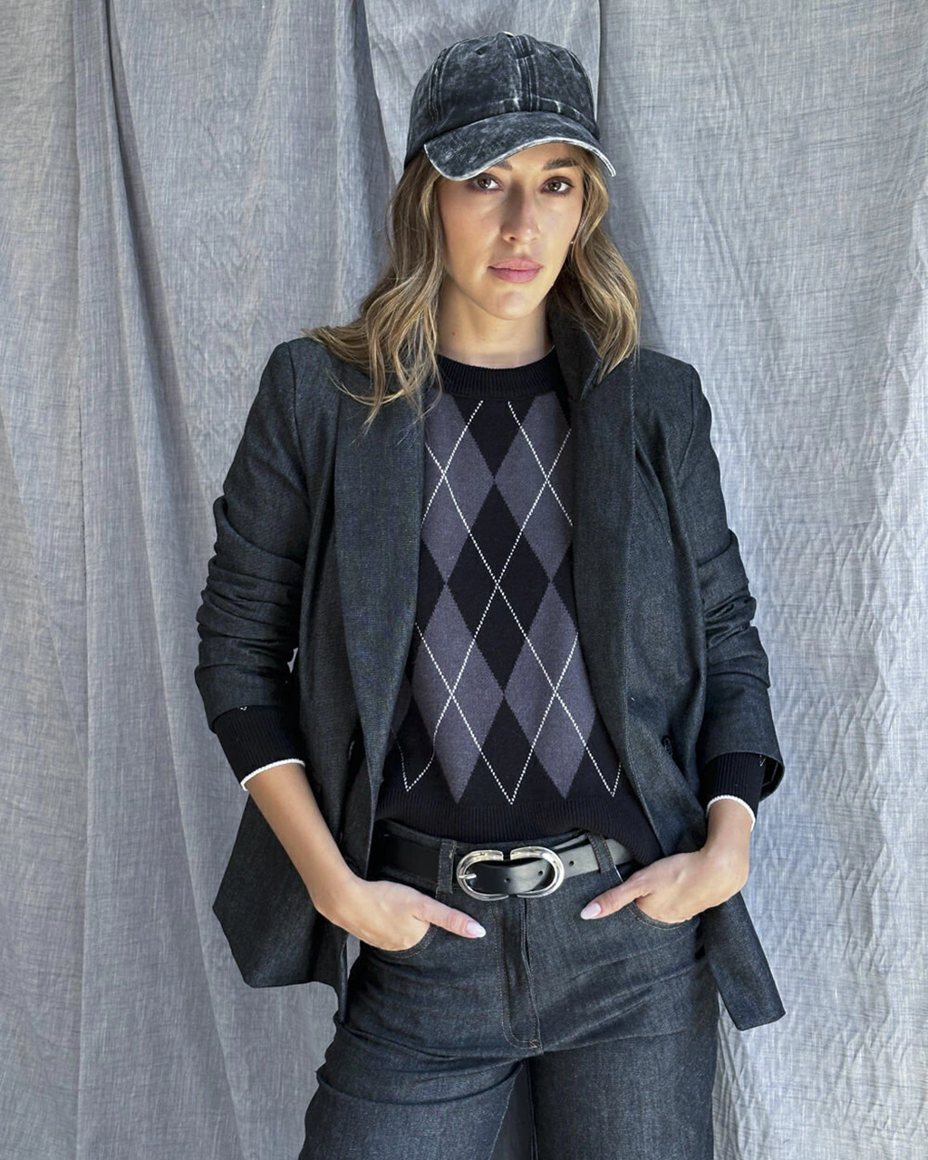 Blazer Lyon negro jean