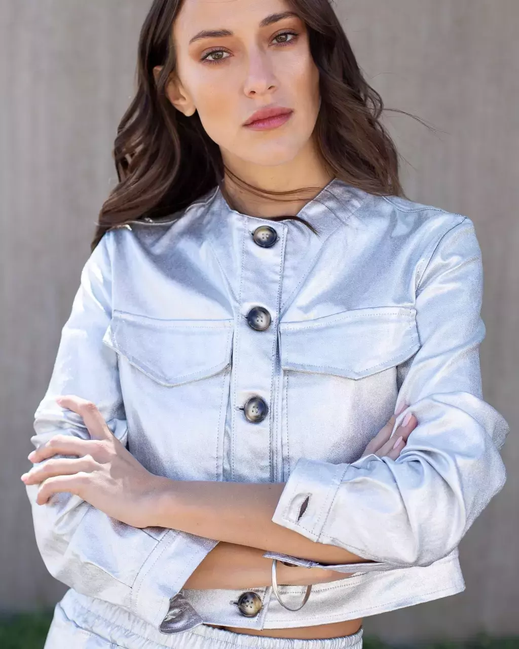 Campera Grace Plateada