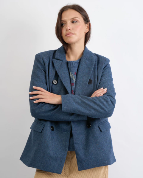 Blazer Lyon azul melange