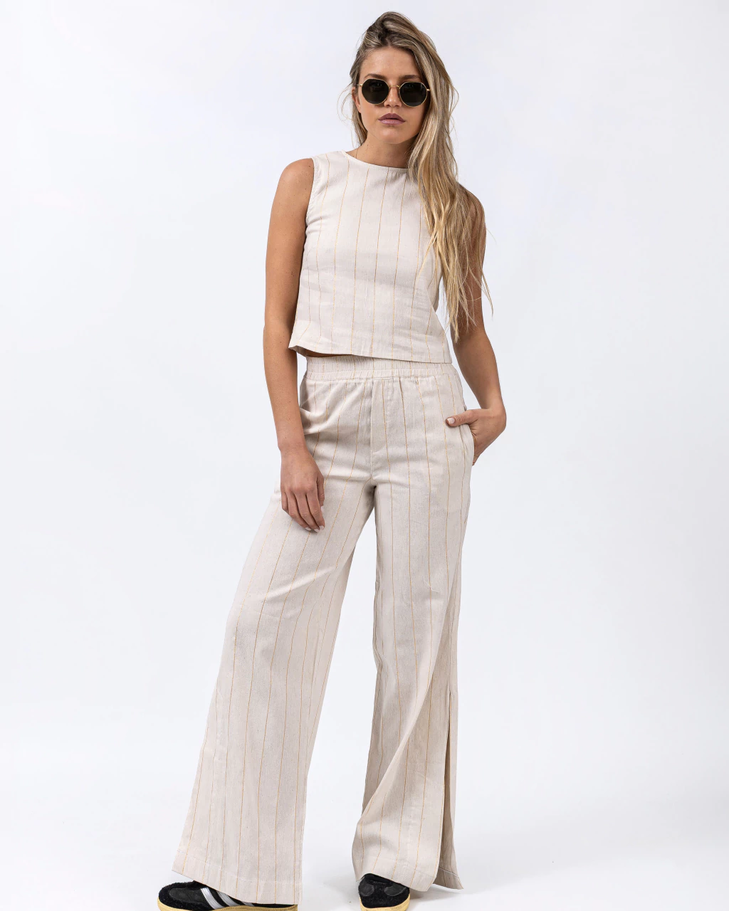 PANTALON MIKO DORADO LUREX