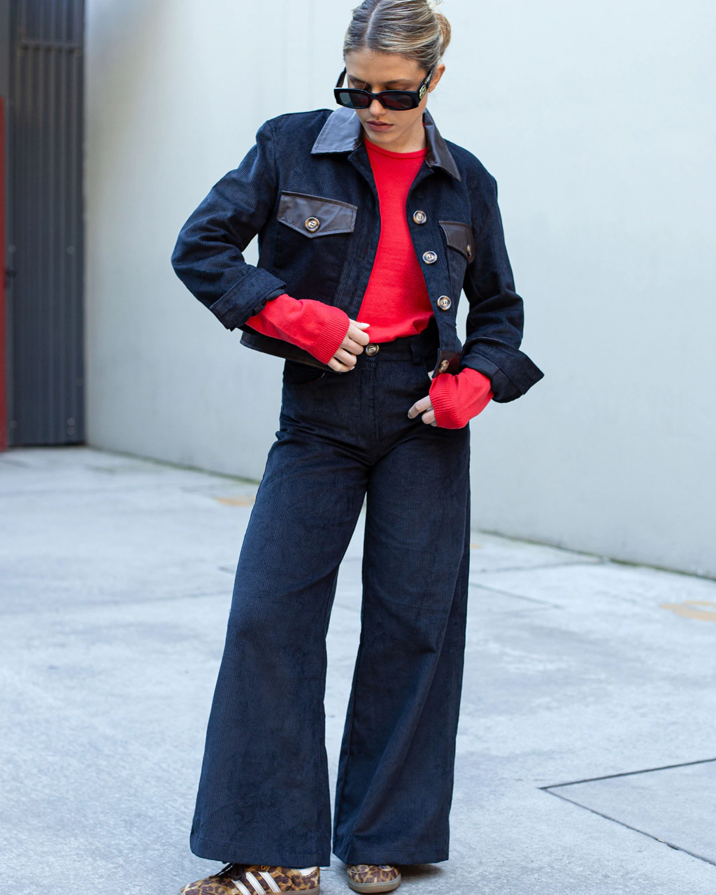 Pantalon Corderoy Azul