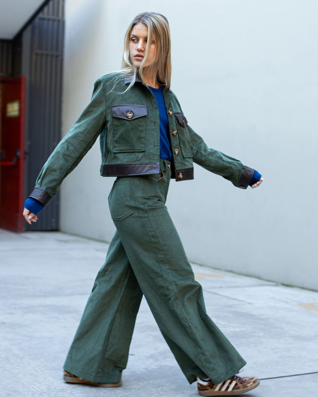 Pantalon Corderoy Verde seco