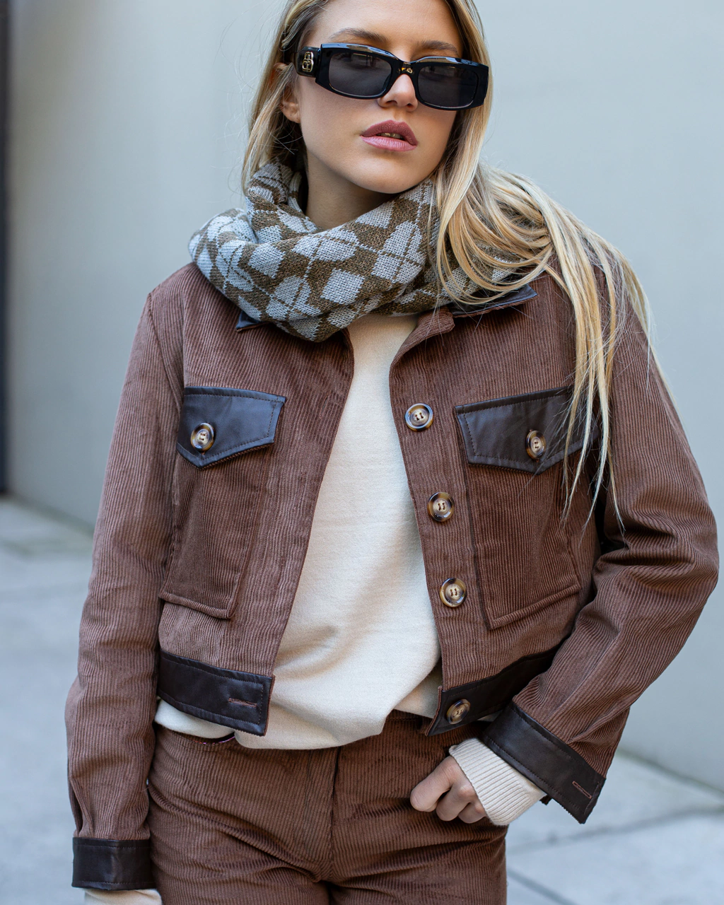 Chaqueta Kansas corderoy toffe