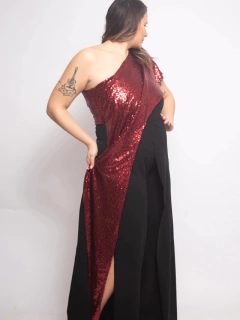 MONO BUSTIER LENTEJUELA NEGRO CON BORDO ART 456 - Al Aniz 