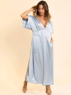 VESTIDO IMPERIO LARGO SEDA ART 539 - comprar online
