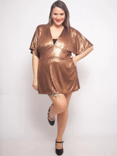 VESTIDO IMPERIO CORTO METALIZADO ART 591 en internet