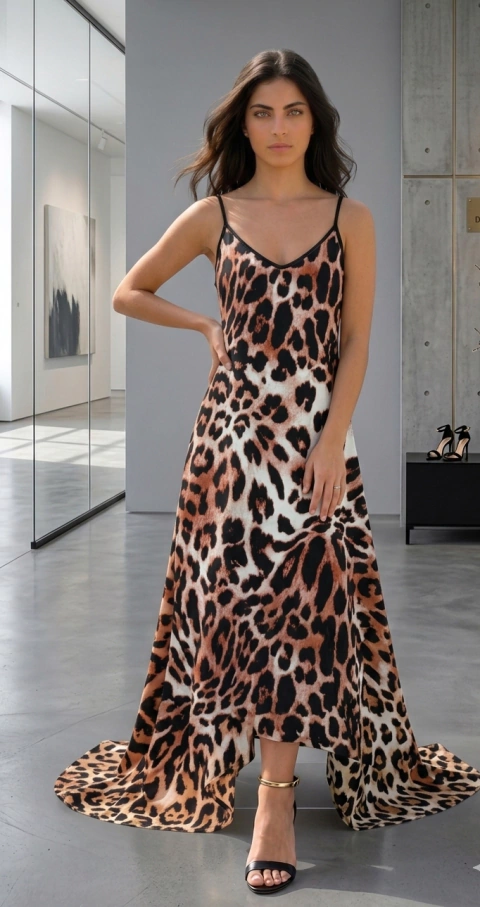 Vestido Volados Animal Print ART 355 - comprar online